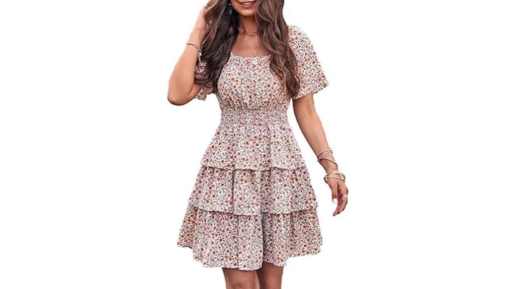 floral summer short dress