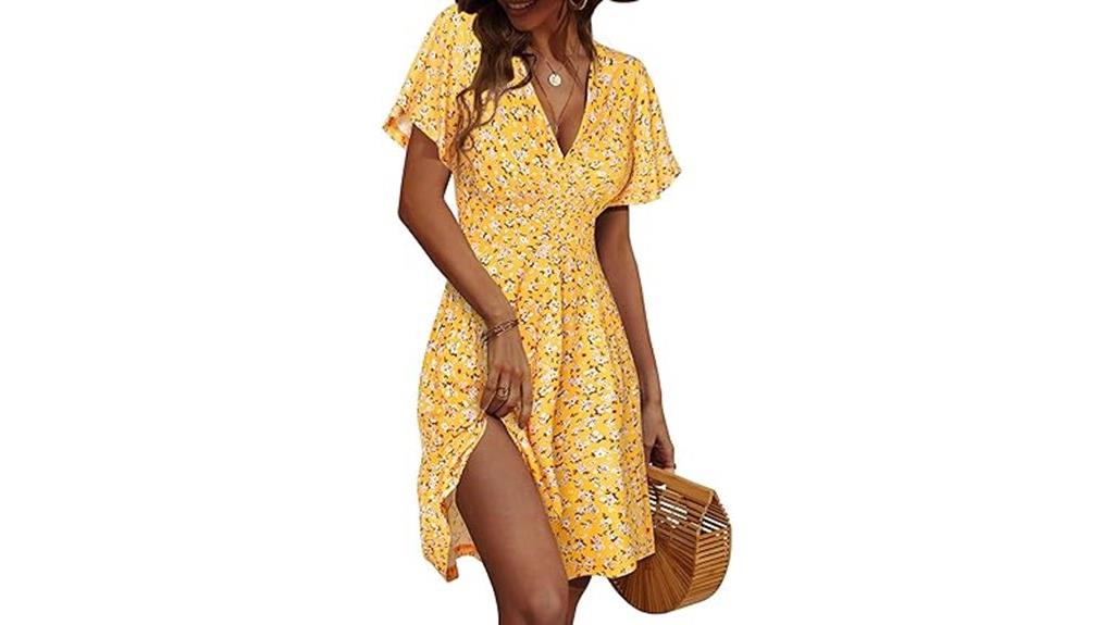 floral summer v neck dress