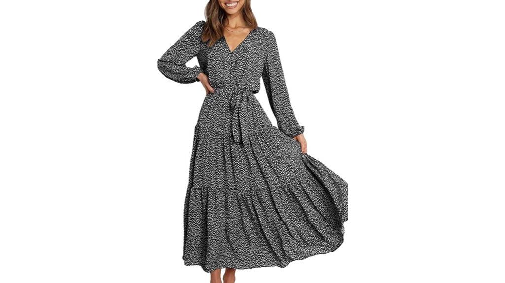 floral v neck maxi