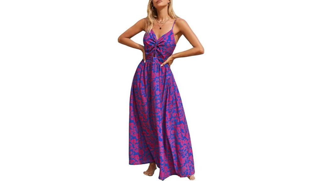 floral v neck maxi