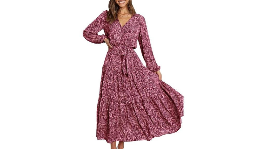 floral v neck maxi