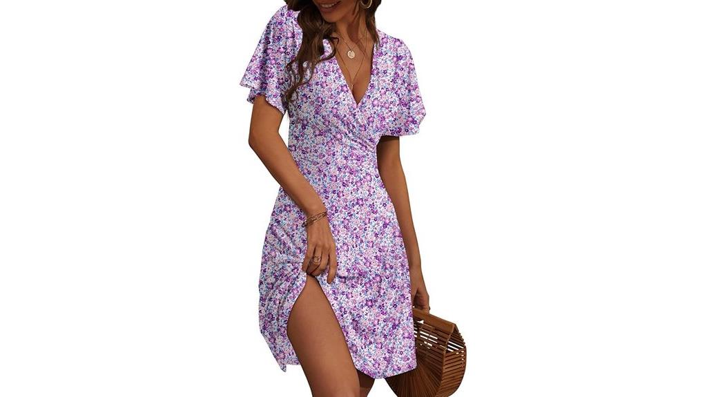floral v neck midi