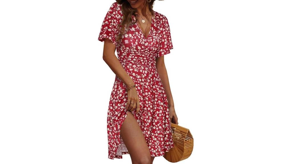 floral v neck midi