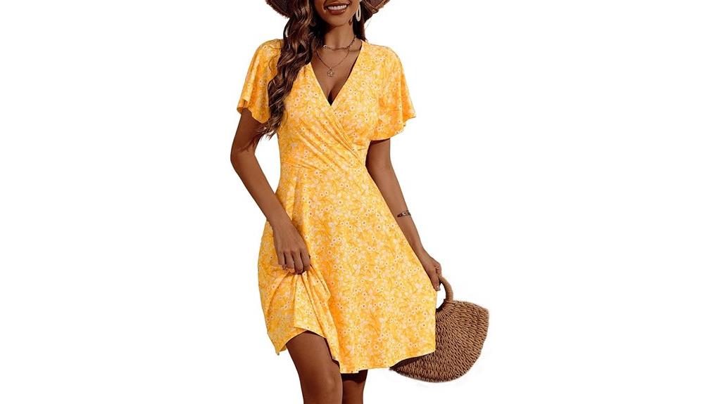 floral v neck midi