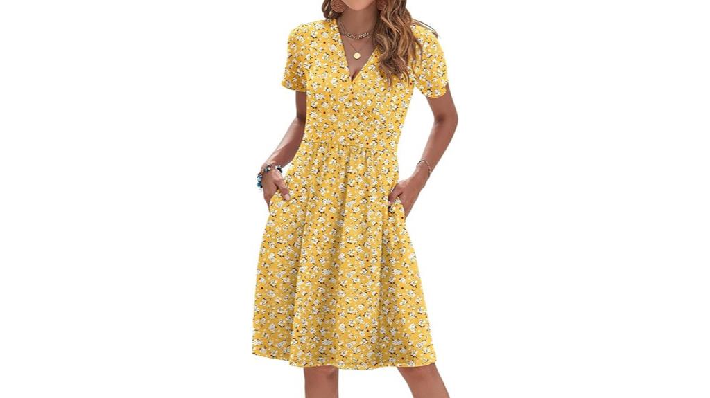 floral v neck sundress