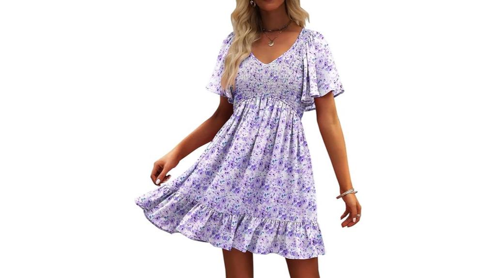floral v neck sundress