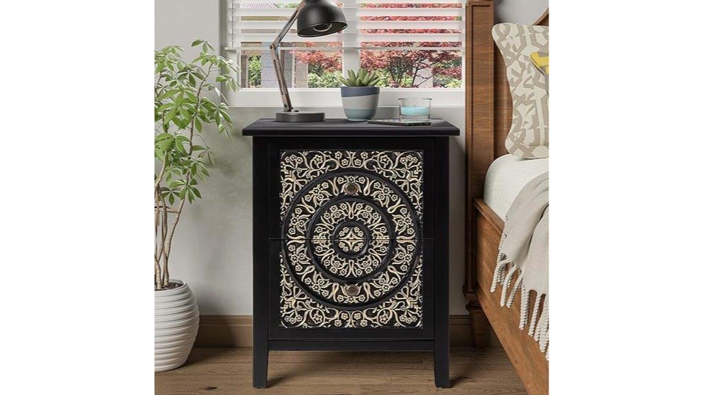 flower motif nightstand