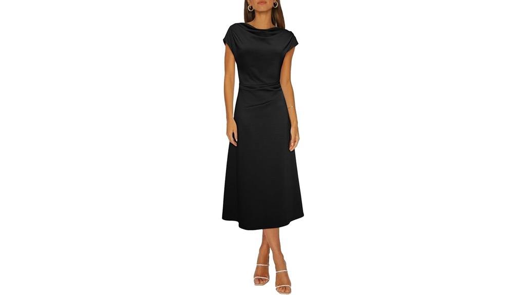flowy cowl neck dress