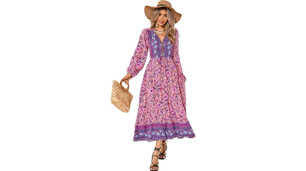 flowy floral cotton dress