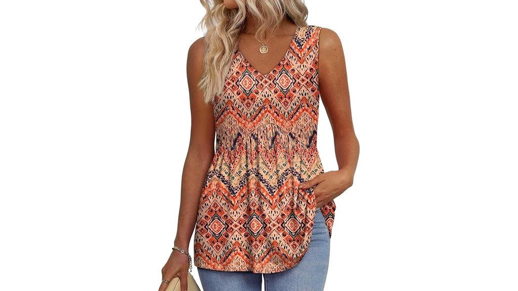 flowy v neck peplum