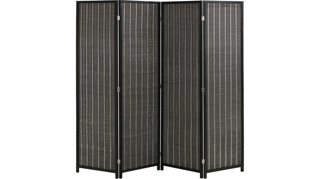 four panel bamboo privacy divider