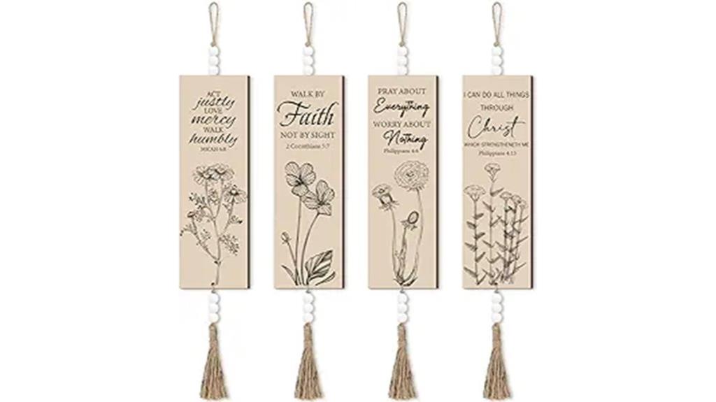 four piece christian wall art