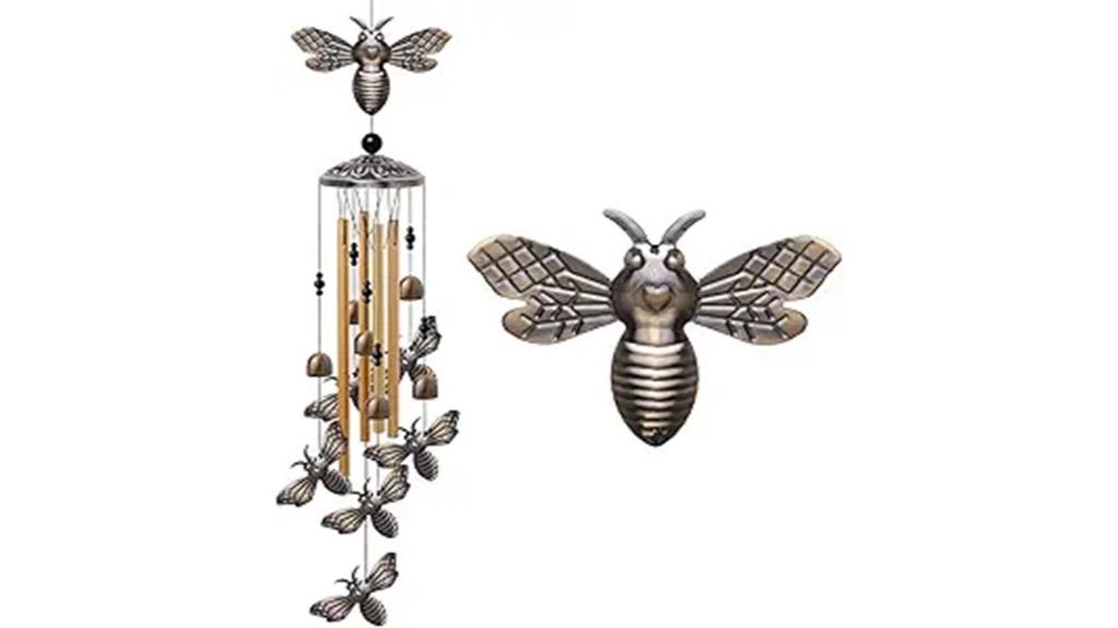 garden bee wind chimes