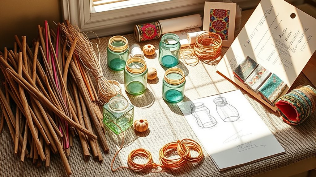 gather supplies craft inspiring lighting