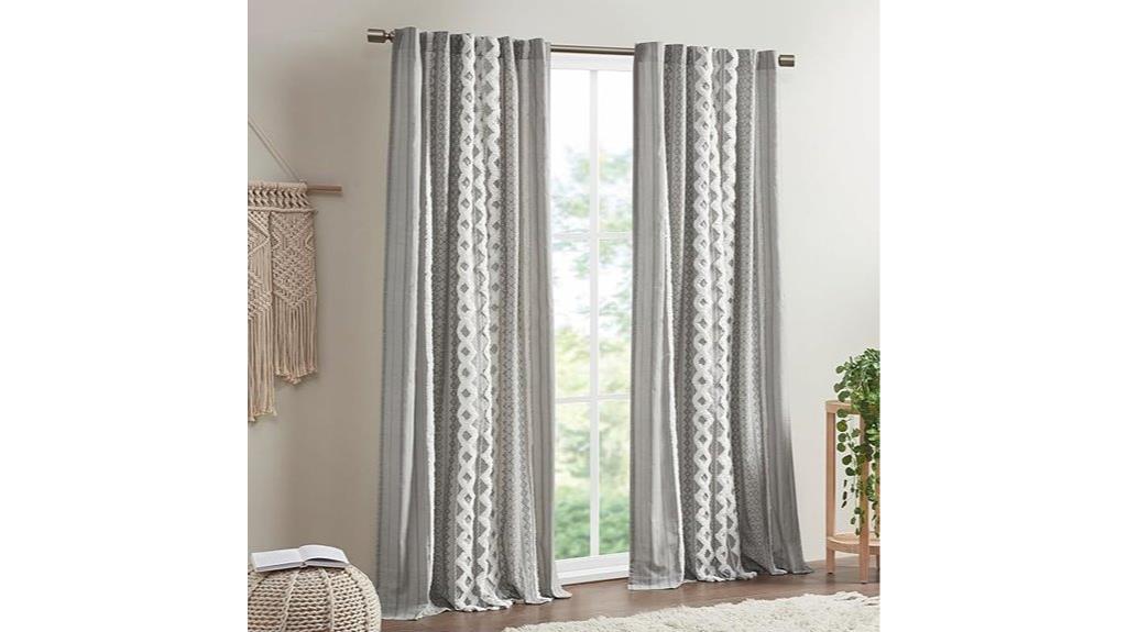 geometric stripe curtain