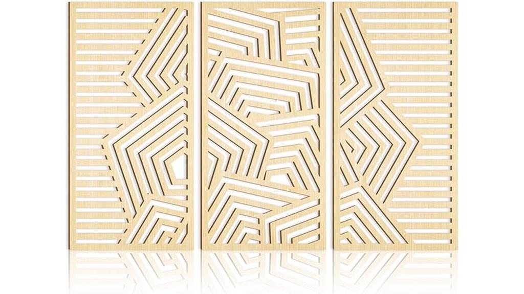 geometric wooden wall art