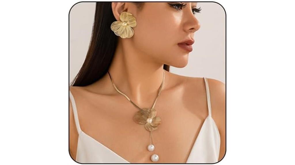 ginkgo leaf jewelry set