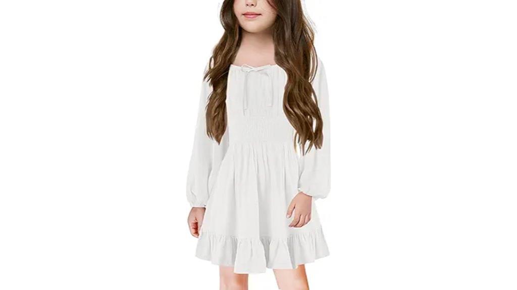 girls boho square neck dresses