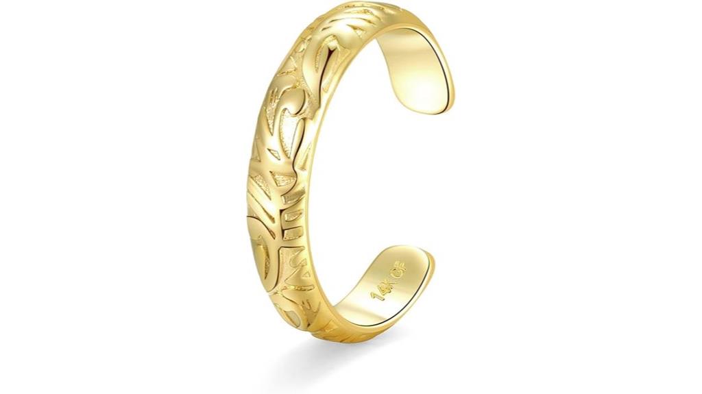 gold filled toe rings
