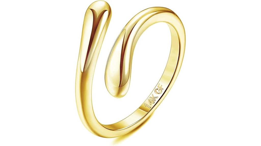 gold filled toe rings