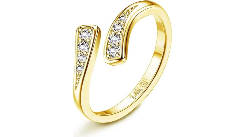 gold filled toe rings