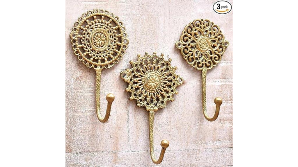 gold indian wall hooks