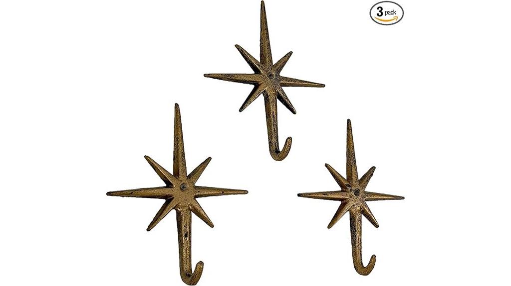 gold iron starburst hooks