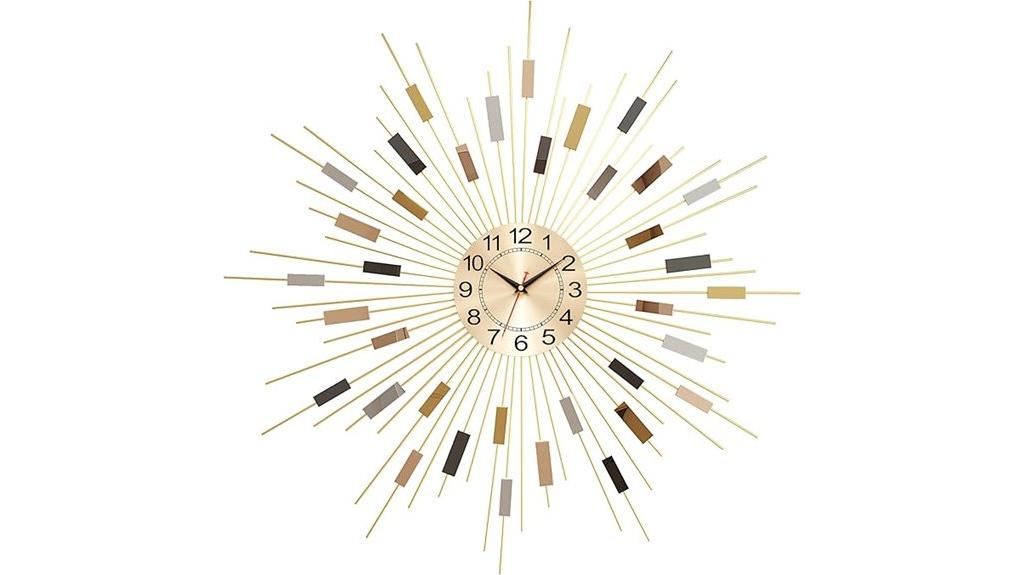 gold mid century clock