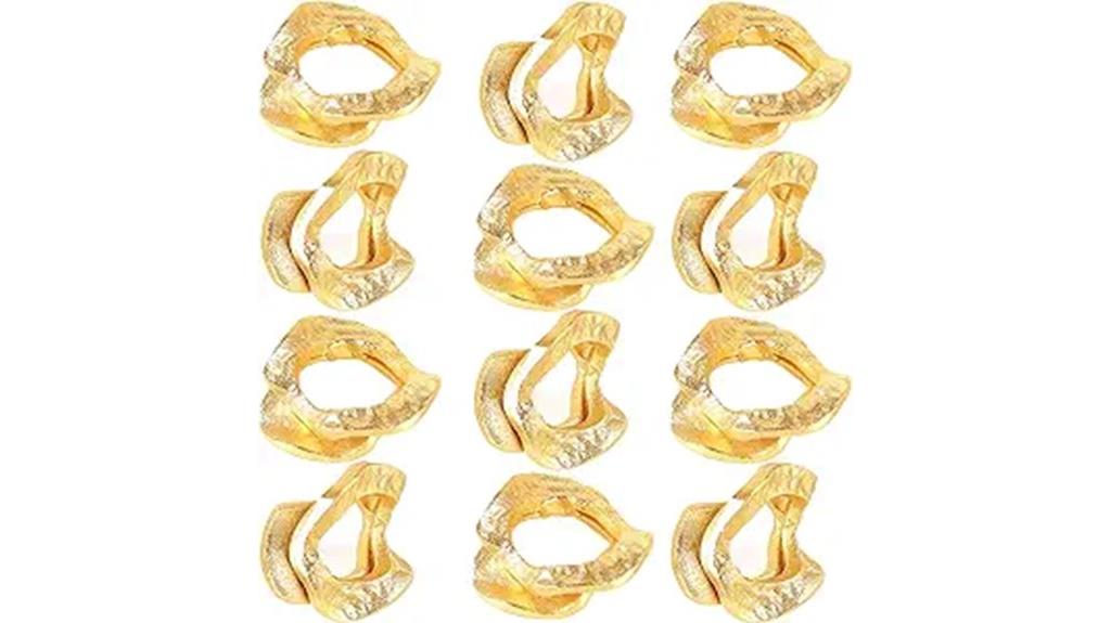 gold napkin rings set