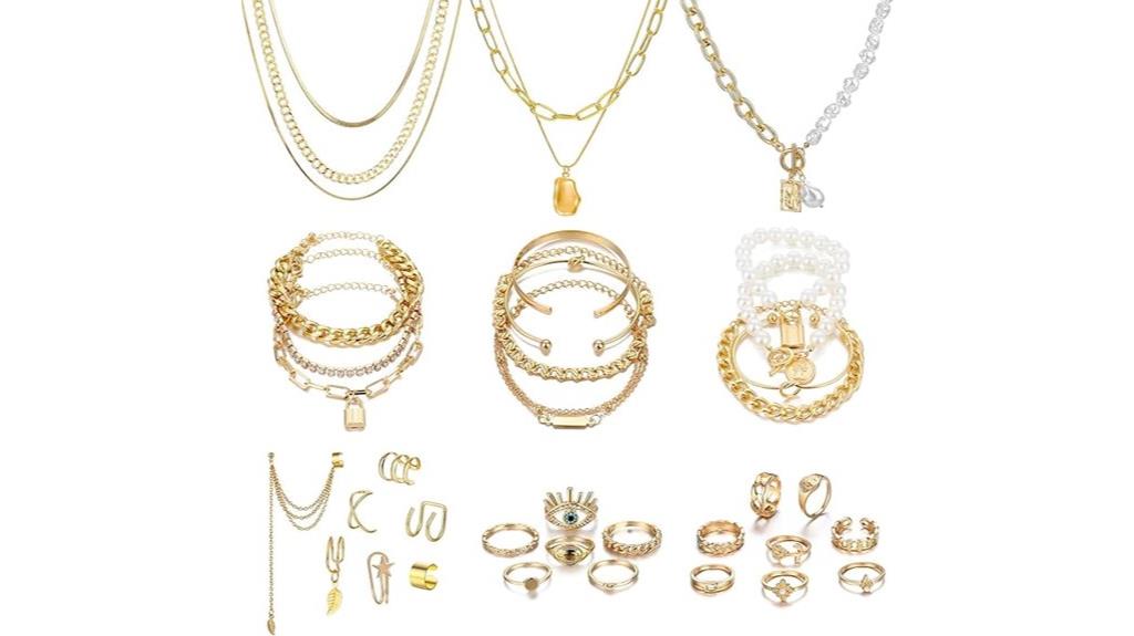 gold plated jewelry set