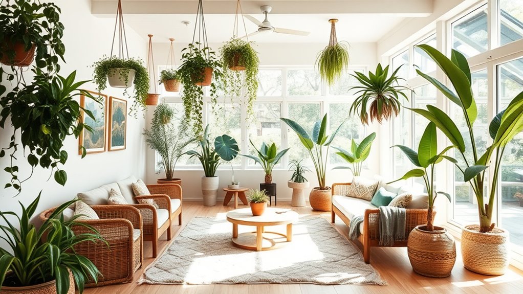 greenery and organic accents
