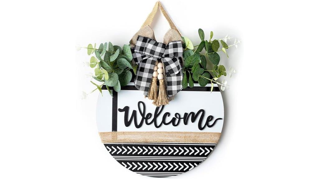 greeting sign for entrance