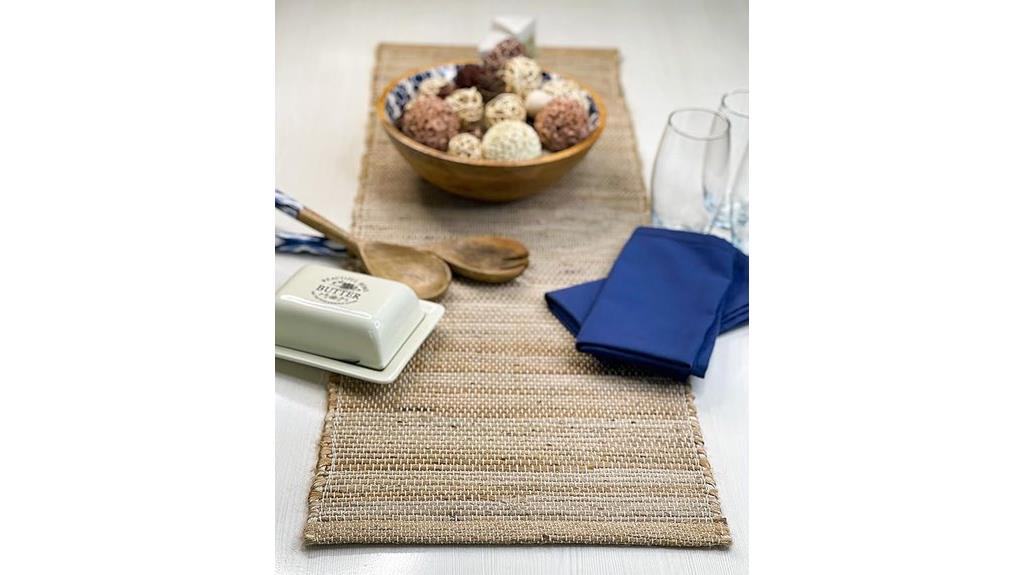 handcrafted jute hemp runner