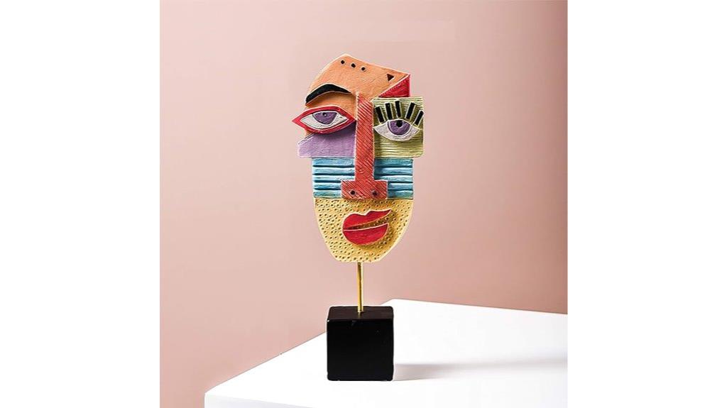handcrafted resin abstract sculpture