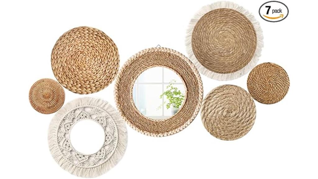 handmade boho wall baskets