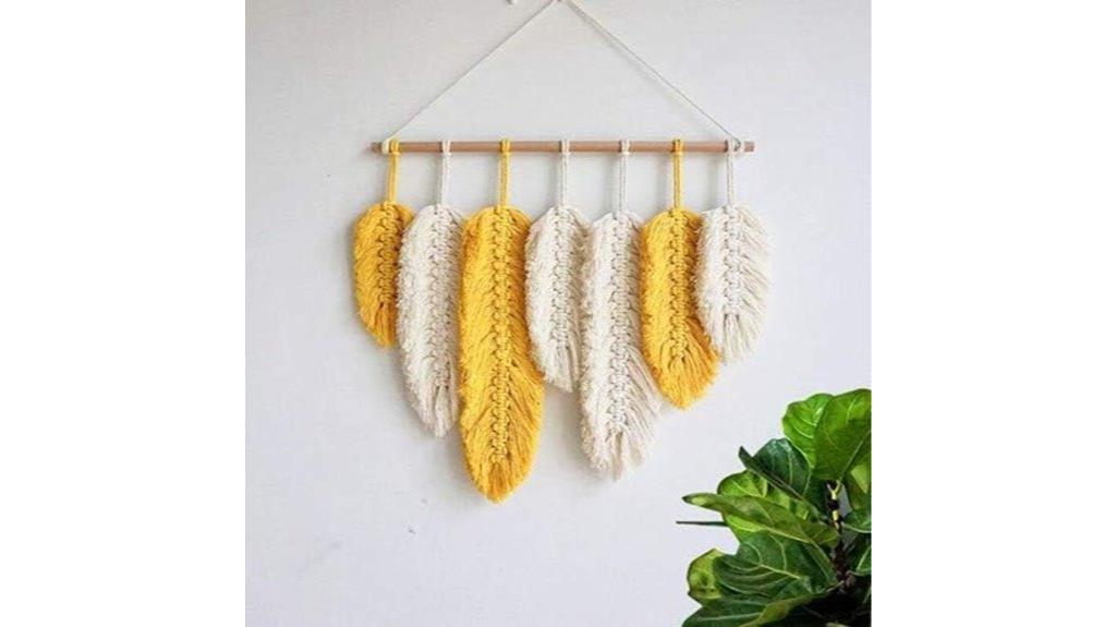 handmade feather wall decor