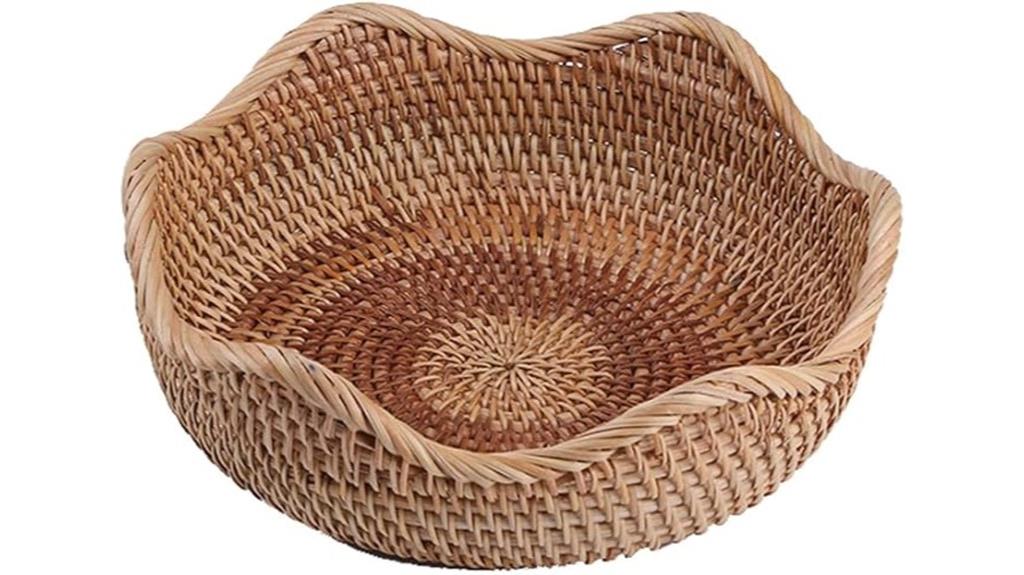 handmade rattan fruit basket