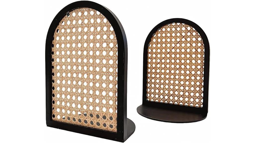 heavy duty black metal bookends