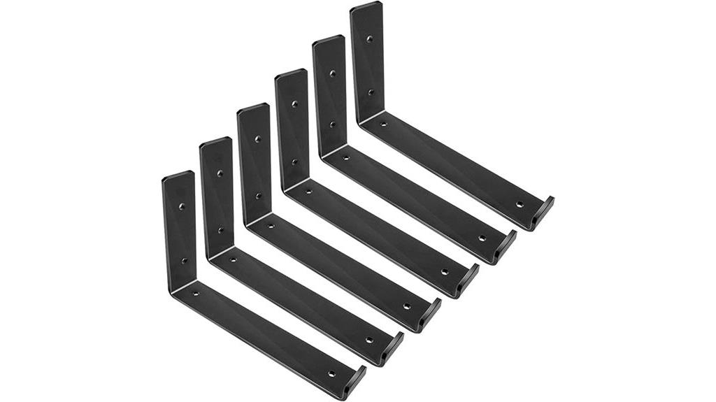 heavy duty black metal brackets