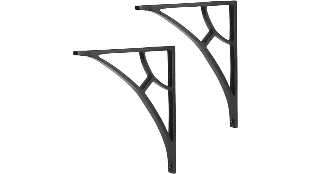 heavy duty black shelf brackets