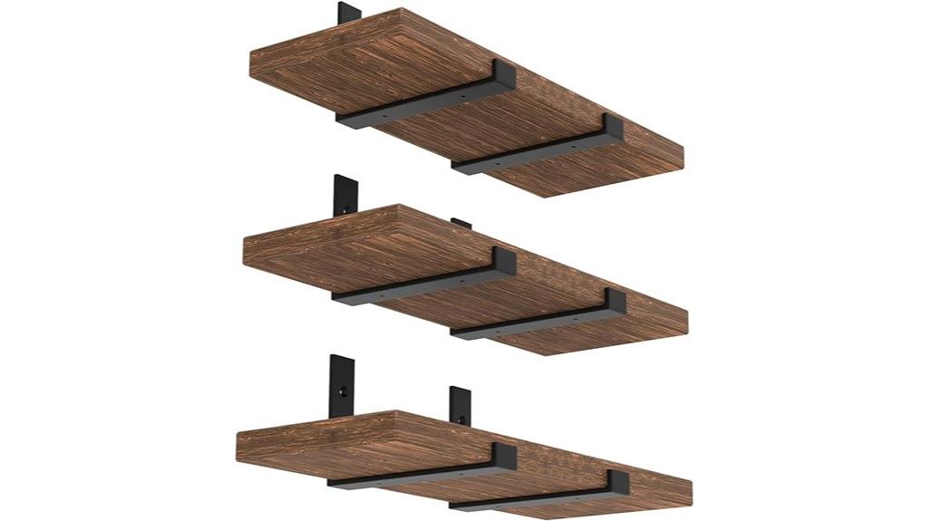 heavy duty black shelf brackets