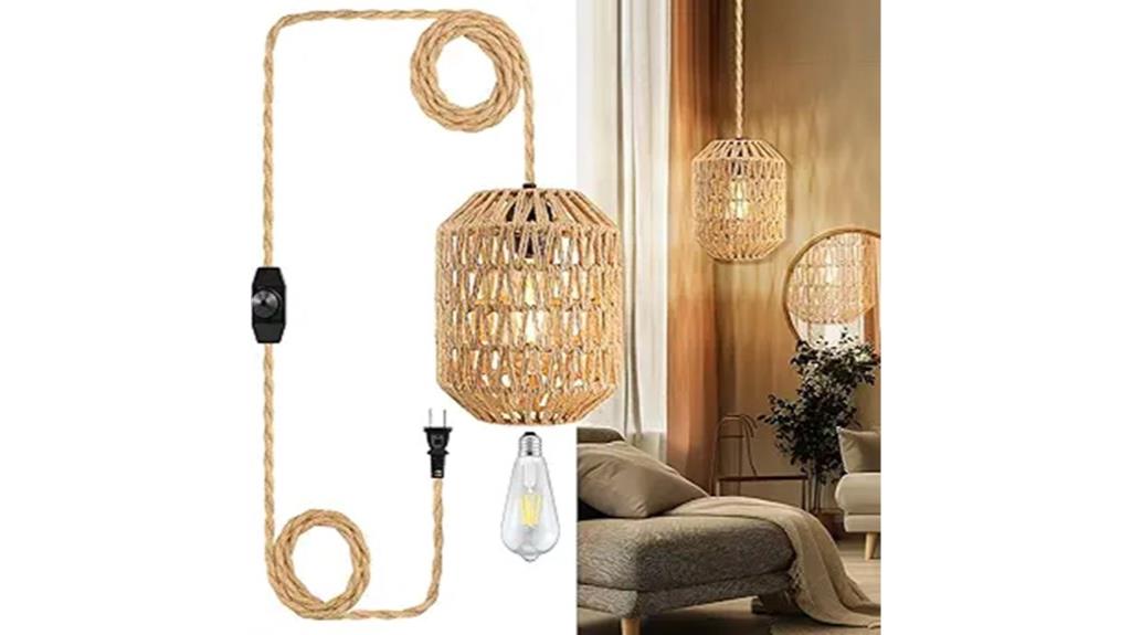 hemp rope pendant light