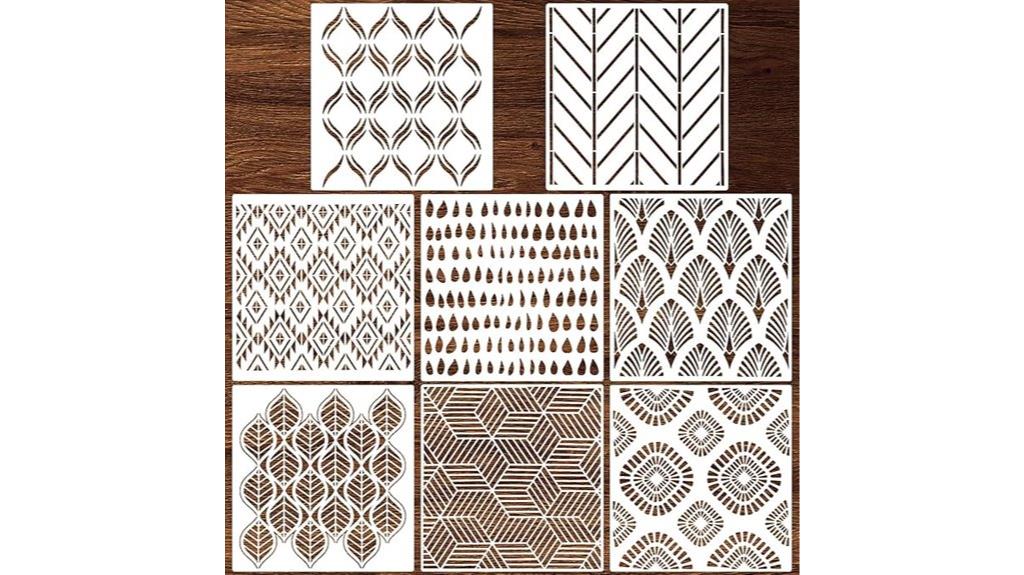 herringbone wall stencil set