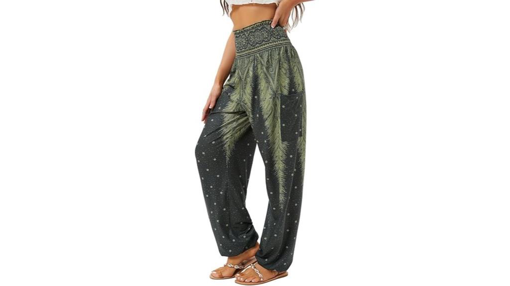 high waist boho trousers
