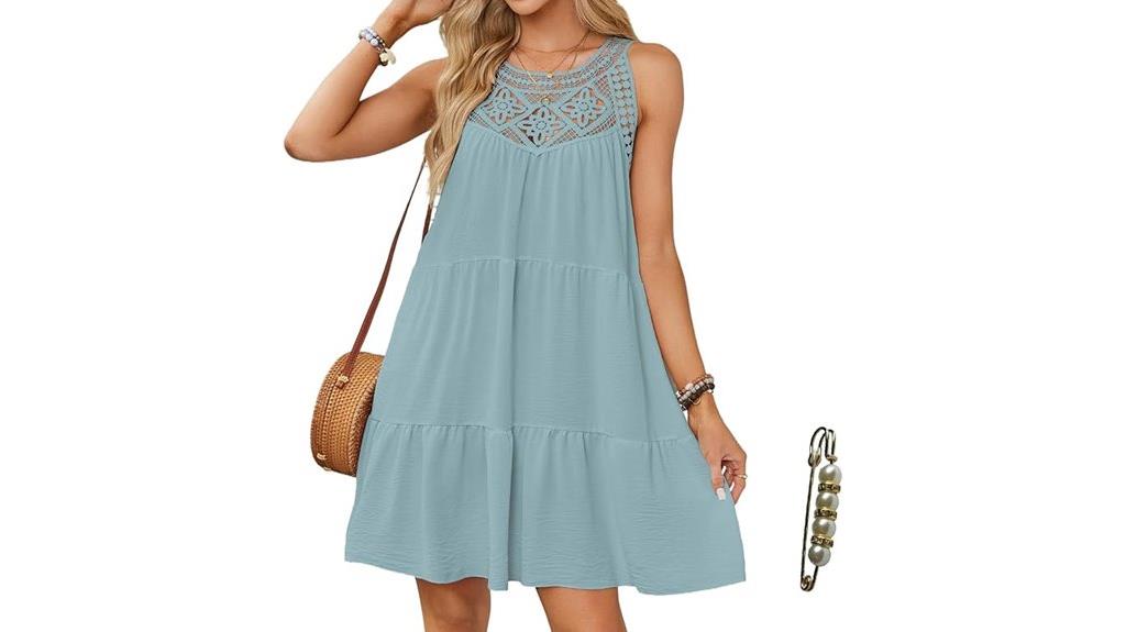hollow boho vacation dress