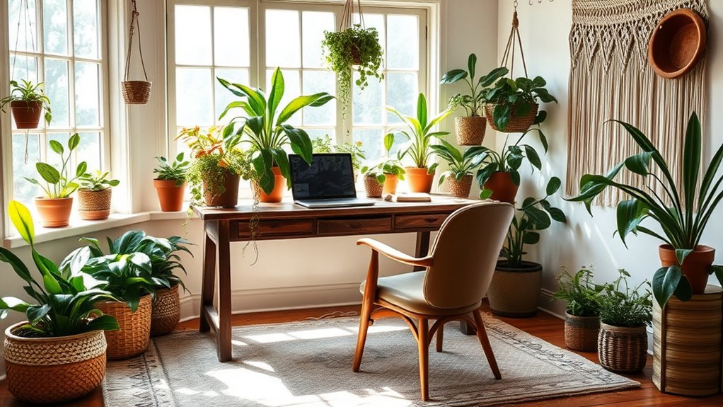 indoor plants enhance organic aesthetic