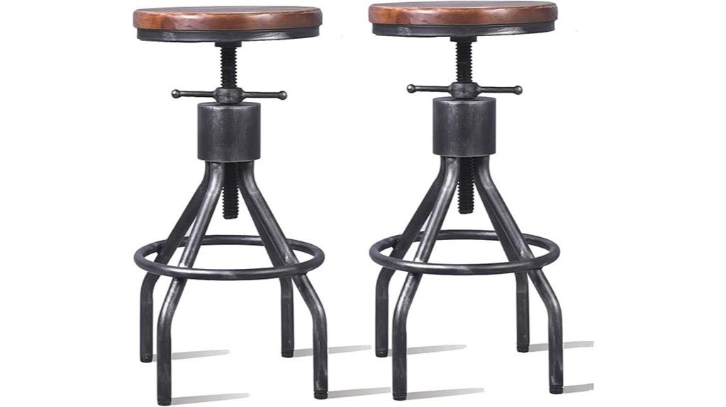 industrial style stool pair