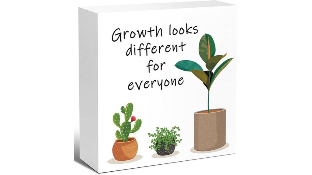 inspirational wooden block sign