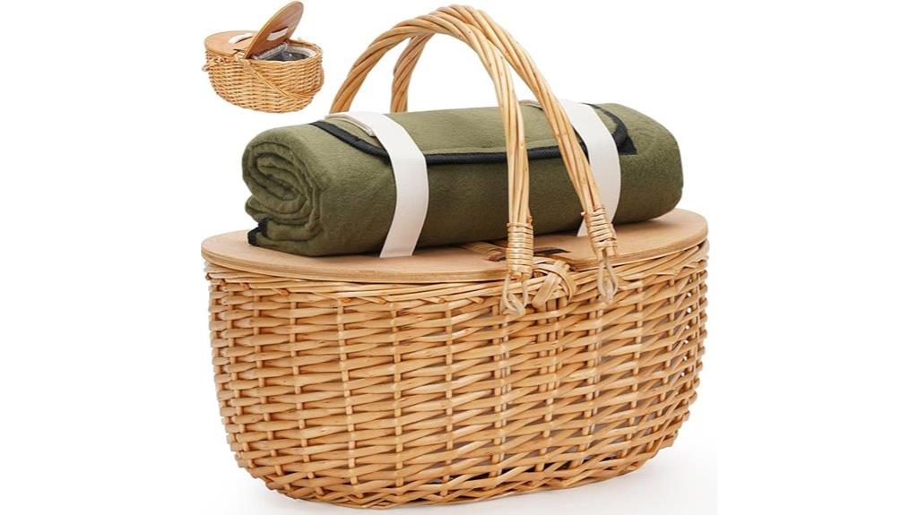 insulated basket with blanket