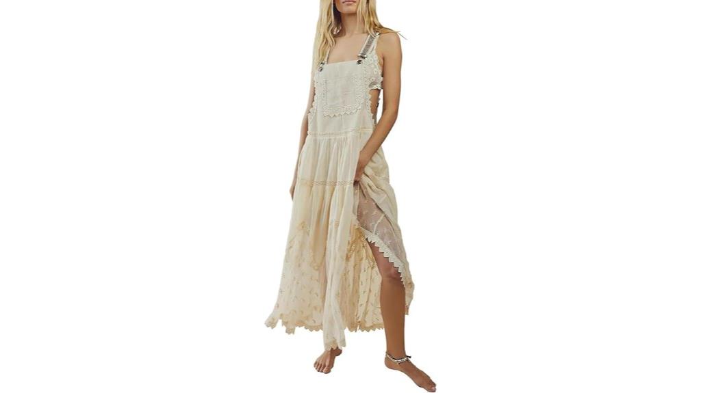 lace embroidered maxi dress